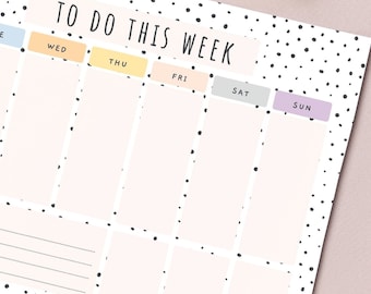 Weekly To Do List | Printable Planner | Print At Home | Weekly Schedule | Printable PDF