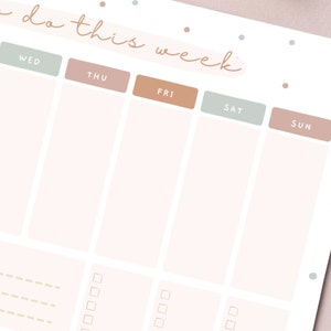 Weekly To Do List | Printable Planner | Print At Home | Weekly Schedule | Printable PDF