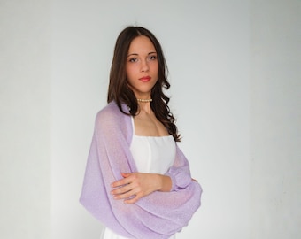 Bolero nupcial ~ Cárdigan de mohair para bodas ~ Bolero moderno para bodas.