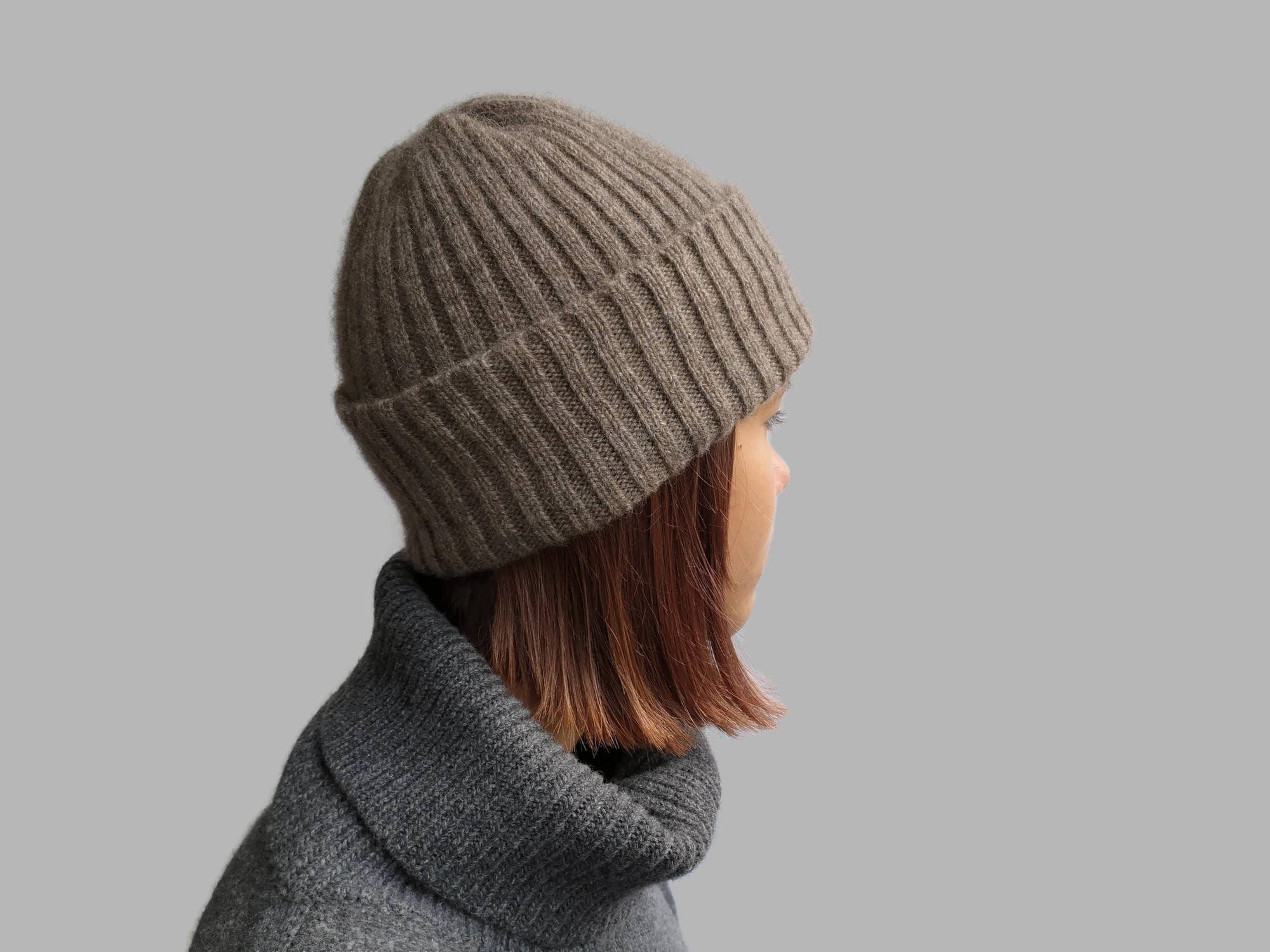 Ekjo wool yak blend Gray Knit Beanie HIO Berlin Hand of Origin Pure Yak Wool Beanie in yak grey  main image 3