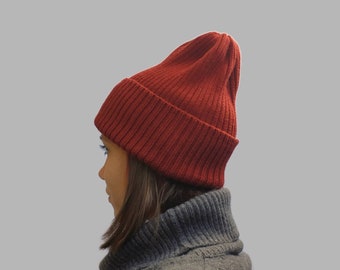 Bonnet ample, bonnet d'hiver en laine, bonnet en laine mérinos, bonnet pour femme, cadeau pour elle