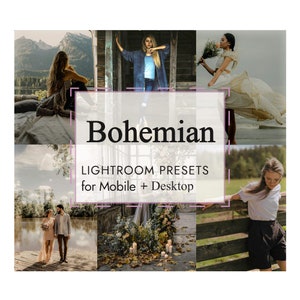 5 Bohemian Mobile + Desktop Lightroom Presets -Blogger Presets - Instagram Filters, Lifestyle Blogger Presets, Lightroom Desktop and Mobile