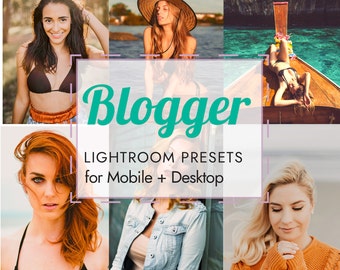 Blogger Presets, 7 Mobile + Desktop  Lightroom Presets, Instagram Blogger, Instagram Blogger Presets, lifestyle Filters