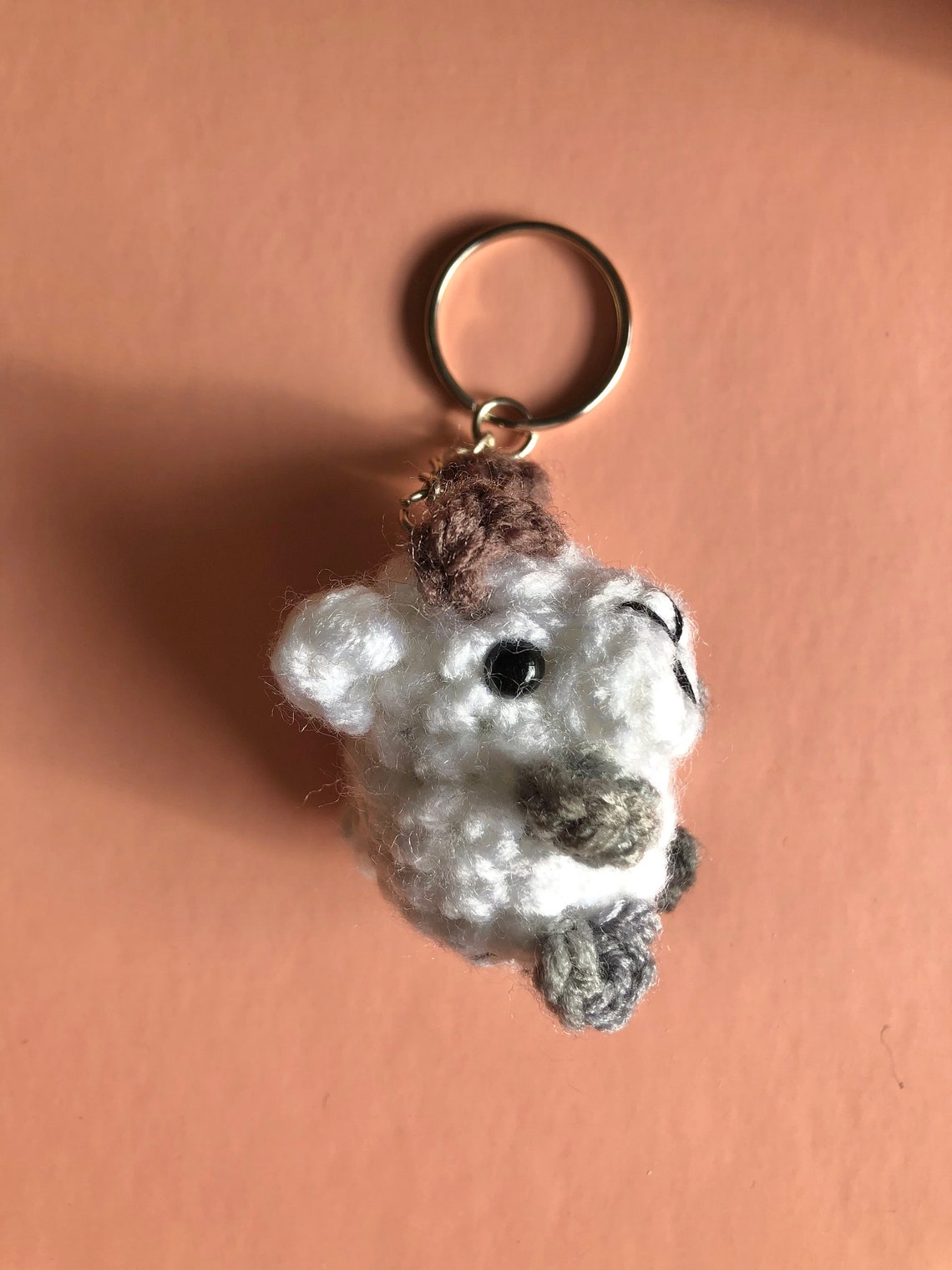 Cute Baby Goat Crochet Keychain Stuffed Animal Plush Toy Etsy
