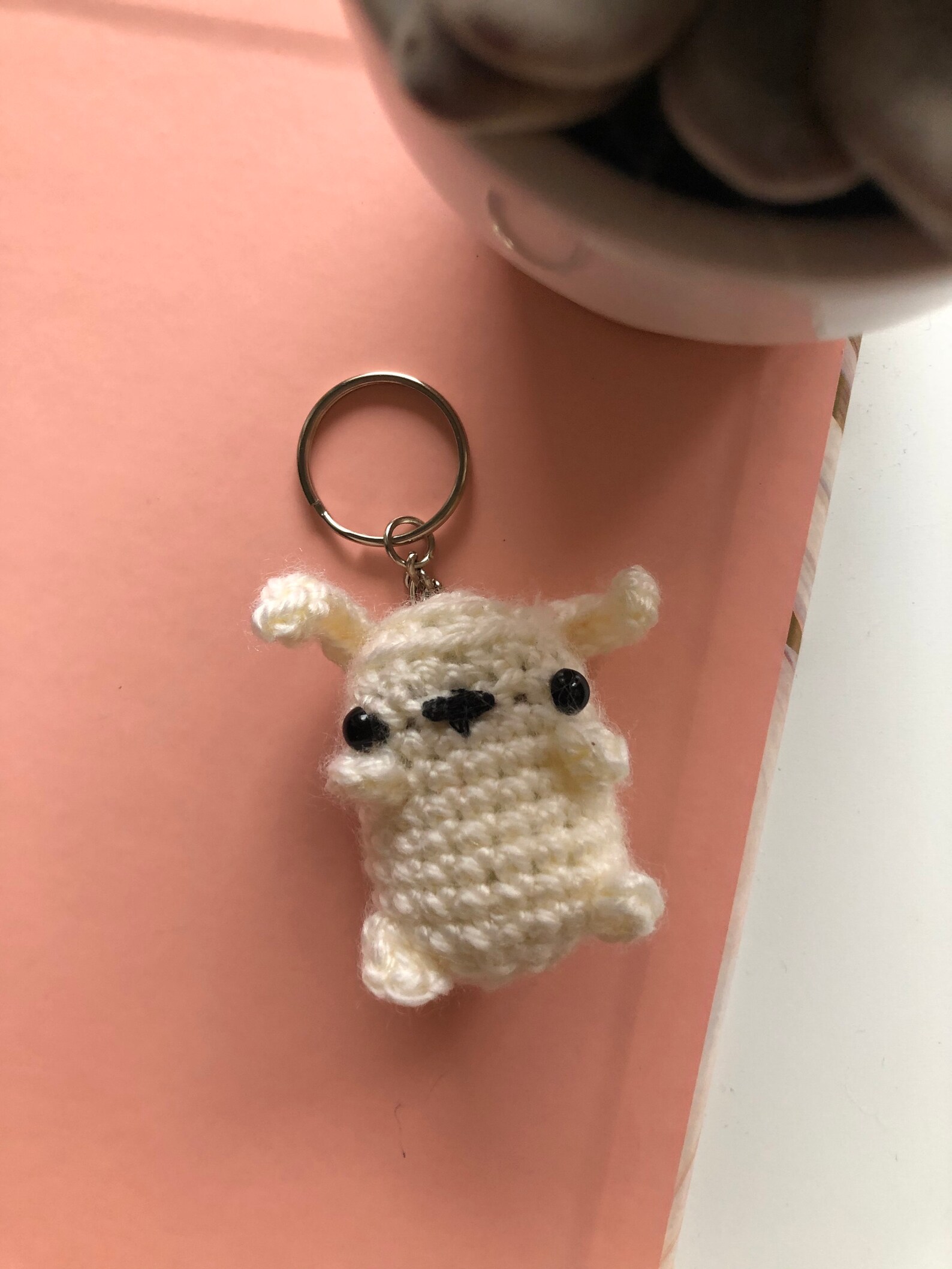 Crochet Cute Baby Bunny Keychain Stuffed Animal Plush Toy Etsy