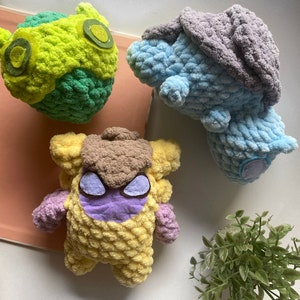 Big Wingman, Dizzy, Mosh Valorant Crochet Gekko ability Stuffed Animal Plushies Toy Handmade