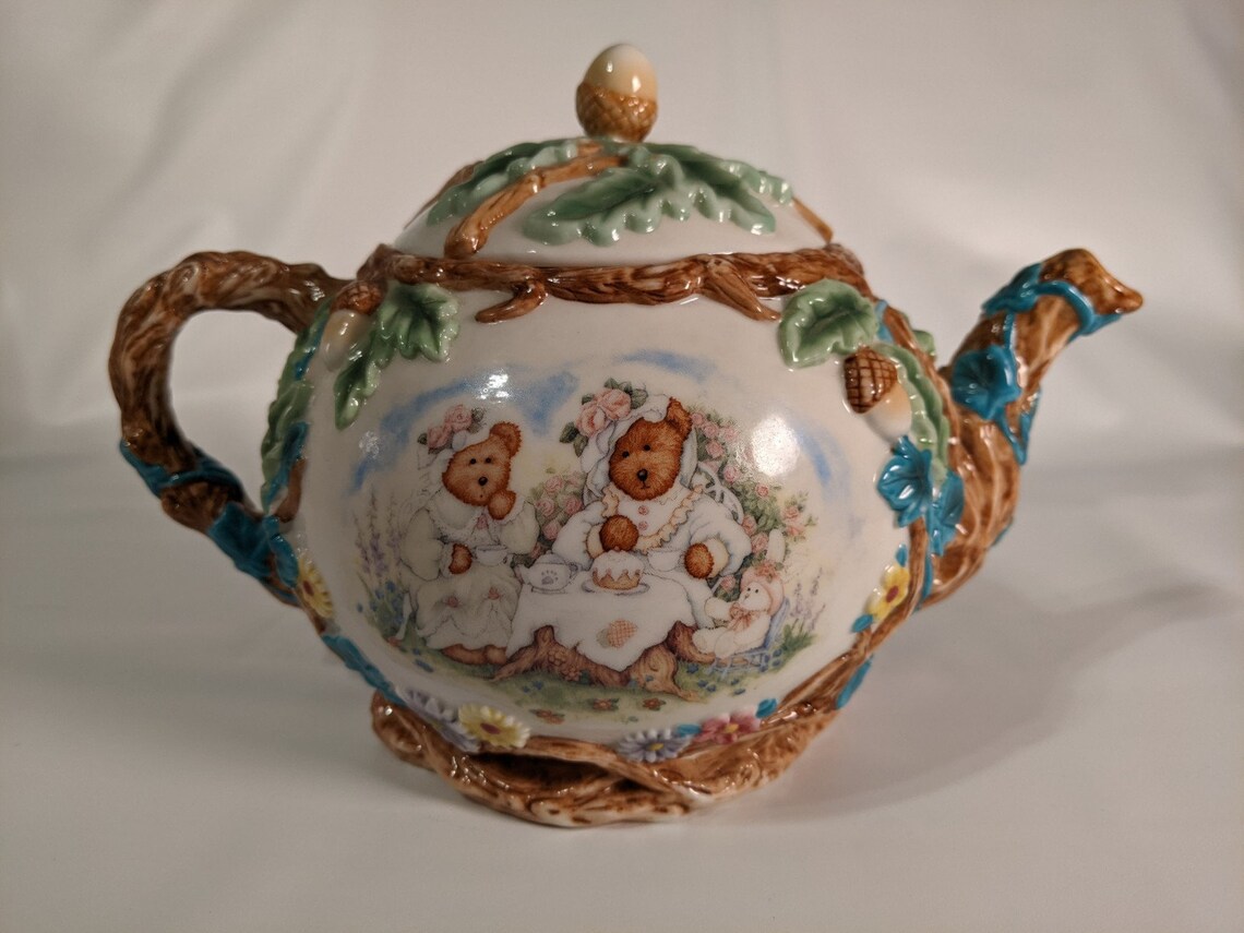 Rare Danbury Mint Boyds Bears Tea Set Teapot Creamer Sugar Lot Etsy