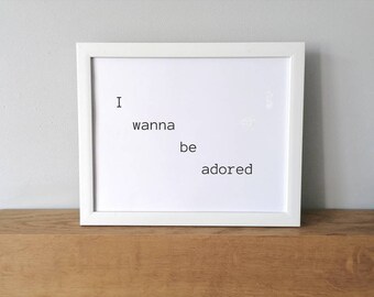 The Stone Roses I Wanna Be Adored Lyrics Munchen Trainer Etsy