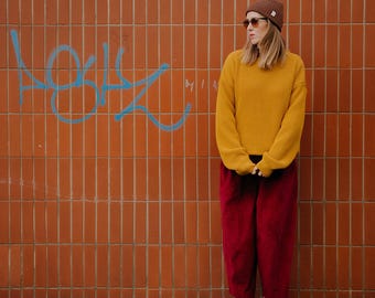 Corduroy Barrel Pants. Wide leg cord pants Sliepka. Womens wide cord pants. Corduroy pants for woman. Wide wale corduroy pants.Balloon Pants