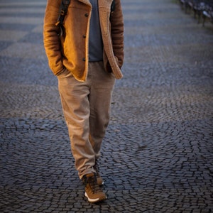 Cord Bottoms  100% Cotton Vintage Retro Corduroy Mens Pants Natural Needlecord Trousers Needlecord for Man Cognac Mustard White Petrol sand