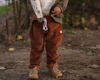 Sweatwater Boys Winter Corduroy Relaxed-Fit Solid Harem Pants Trousers Sweatwater Boys Winter Corduroy Relaxed-Fit Solid Harem Pants Trousers