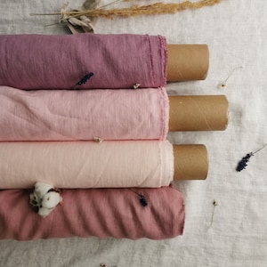 BEST PRICE pure linen 40 colors European Linen, 100% natural Linen fabric. Medium weight, prewashed, softened Linen. Linen Fabric For Sewing