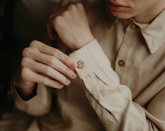 Linen Shirt for Men, Men's linen shirt, Mens Long Sleeve Linen Shirt, Natural Linen Shirt. Linen Clothing for Man. Men's shirt. Linen Shirt