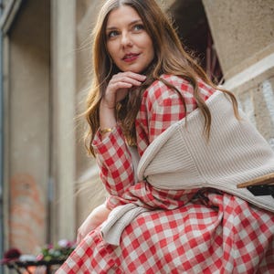 Women&#39;s Linen Winter Dress, Loose Linen Mummy Dress, Linen Clothing, Linen Maternity Dress, Linen Dress Plus Size, Long Sleeve Linen Dress