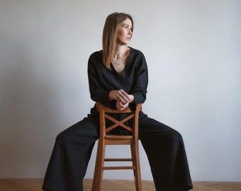 Linen Wide Leg Pants