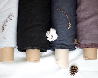 BEST PRICE pure linen 40 colors European Linen, 100% natural Linen fabric. Medium weight, prewashed, softened Linen. Linen Fabric For Sewing
