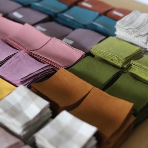 Stofstalen. Linnen Stofstalen. Linnenstalen. Kleurstalen. Linnen stoffen. Monsterset. Linnen stoffen kleurenkaart. KLAAR VOOR VERZENDING