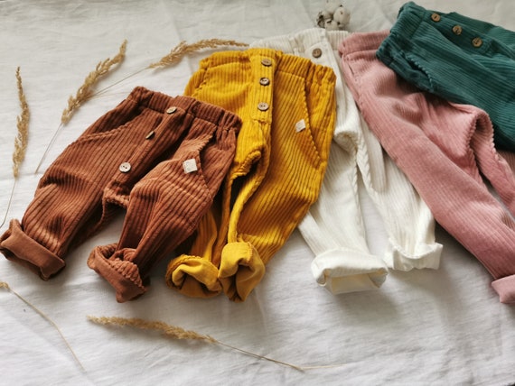 Pantaloni In Velluto A Coste Elastici Per Bambini – Cargo Larghi Vintage, Tinta Unita, Perfetti Per Scuola, Sport E Tempo Libero