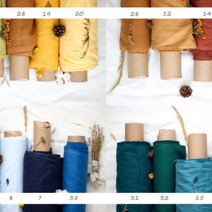BESTE PRIJS puur linnen 40 kleuren Europees linnen, 100% natuurlijke linnen stof. Middelzwaar, voorgewassen, verzacht linnen. Linnen stof voor naaien afbeelding 3