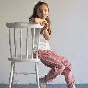 Pantalon en velours côtelé 100% coton Style vintage naturel Pantalon sarouel en cordon lavé pour enfants Pantalon en velours côtelé pour bébé Pantalon en cordon pour garçons Pantalon en cordon pour filles image 5