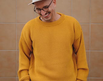 Merino Wool Oversized Knit Sweater: Ethical Unisex Jumper