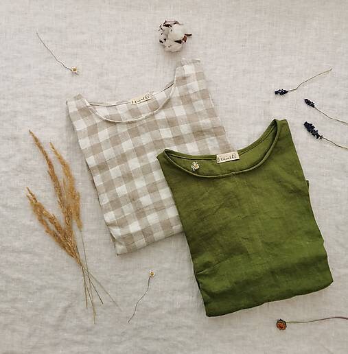 100% Linen Tee Trendy Long Sleeve Shirt Handmade Natural Linen Long Sleeves Top for Spring Summer Autumn Vintage Style Linen Blouse Tee