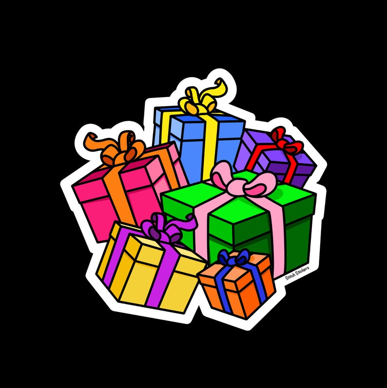 Presents Sticker Gifts Sticker Birthday Presents Sticker Etsy