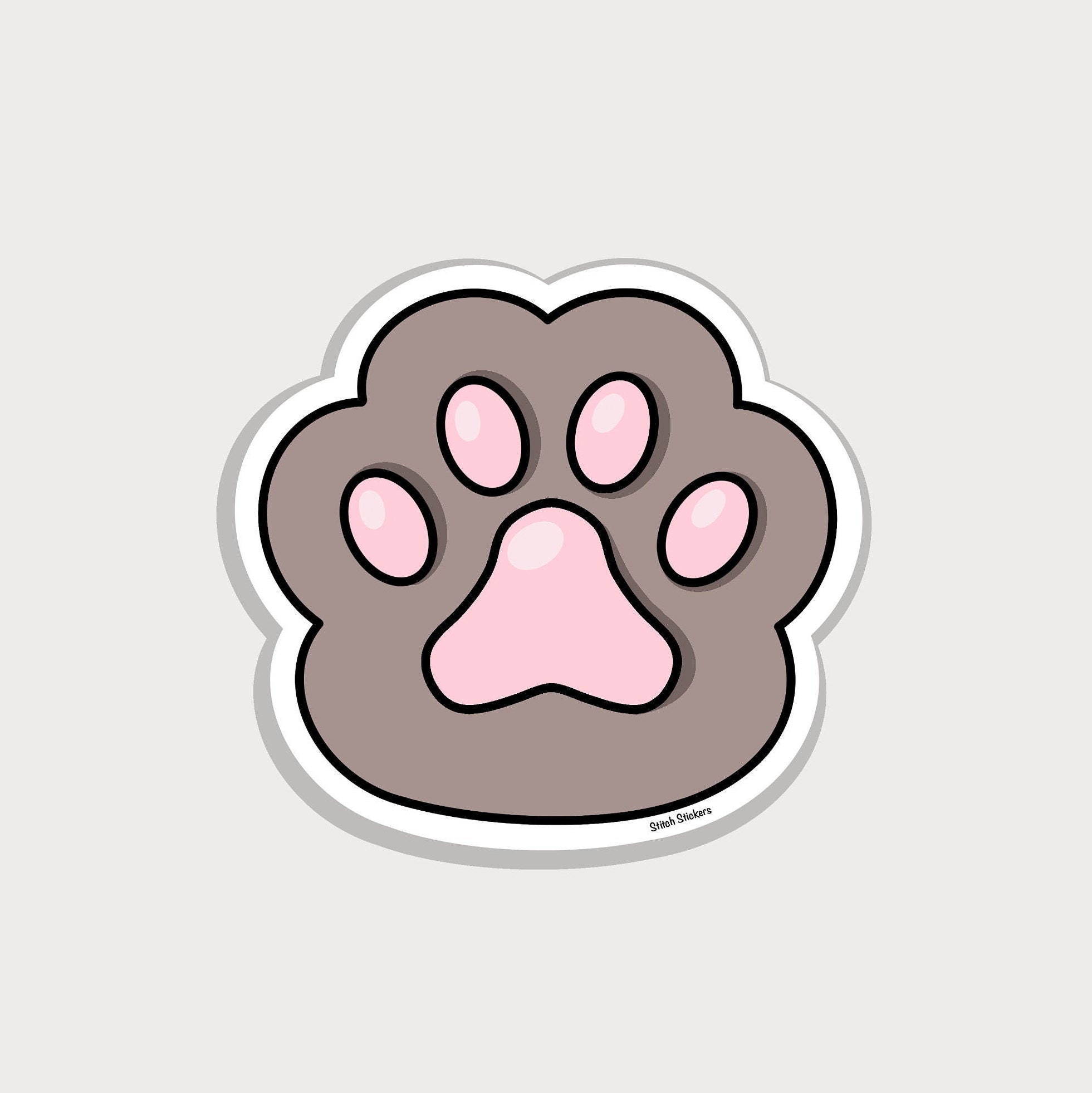 Cat Paw Sticker Customizable Cat Paw Sticker Cat Paw Decal | Etsy