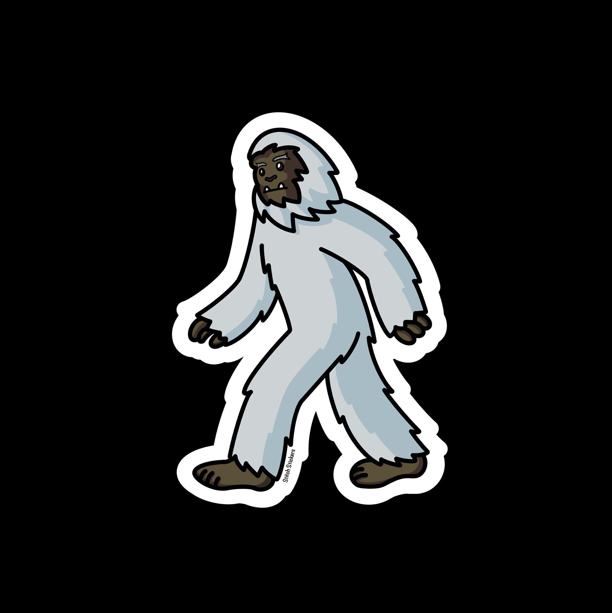 Yeti Sticker Yeti Laptop Sticker Mythical Creature Sticker Etsy
