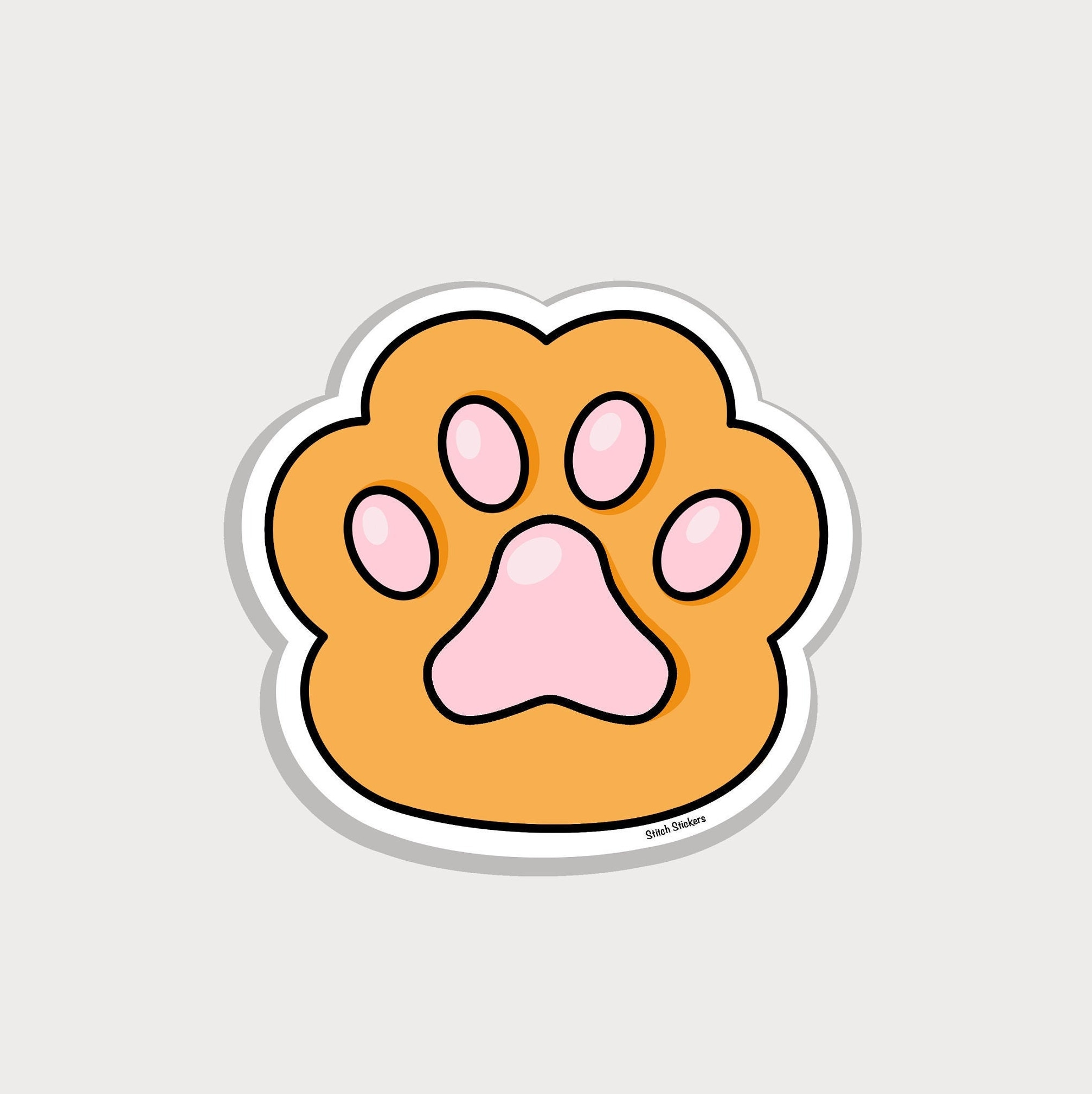 Cat Paw Sticker Customizable Cat Paw Sticker Cat Paw Decal | Etsy