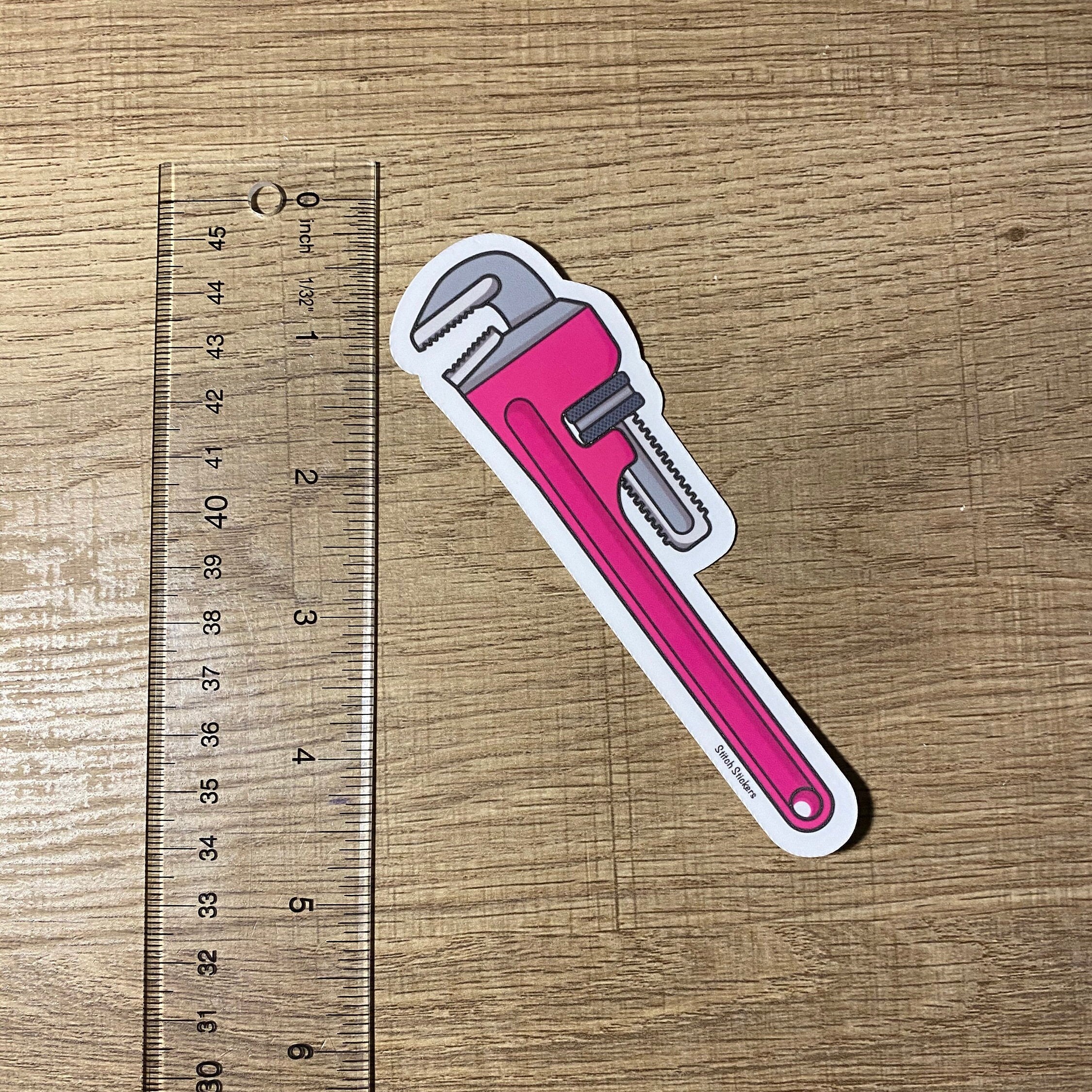 Pipe Wrench Sticker Pink Pipe Wrench Sticker Wrench Etsy