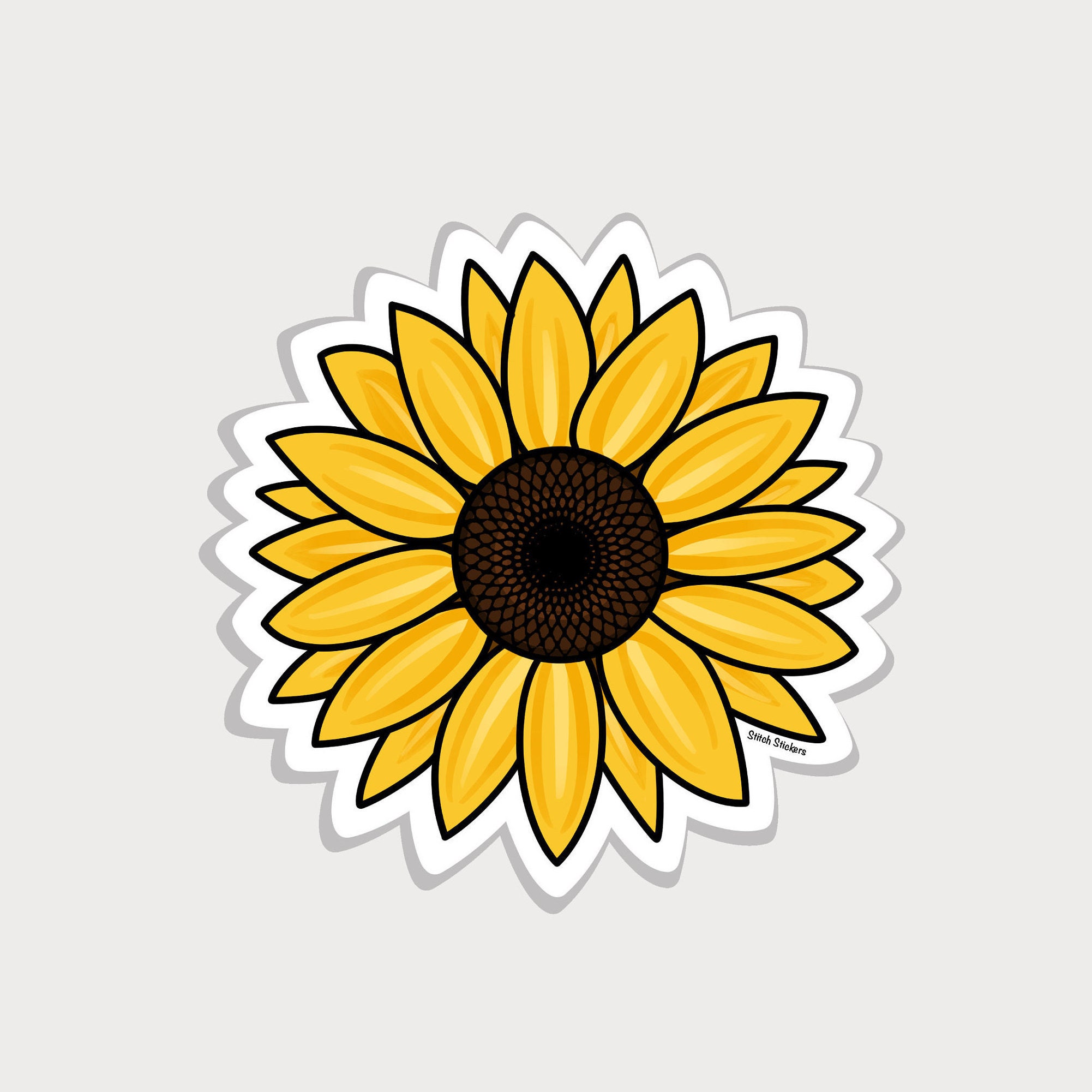 Download Sunflower Sticker - Sunflower Laptop Decal - Flower Sticker Sunflower Sticker - Sunflower Laptop Decal - Flower Sticker