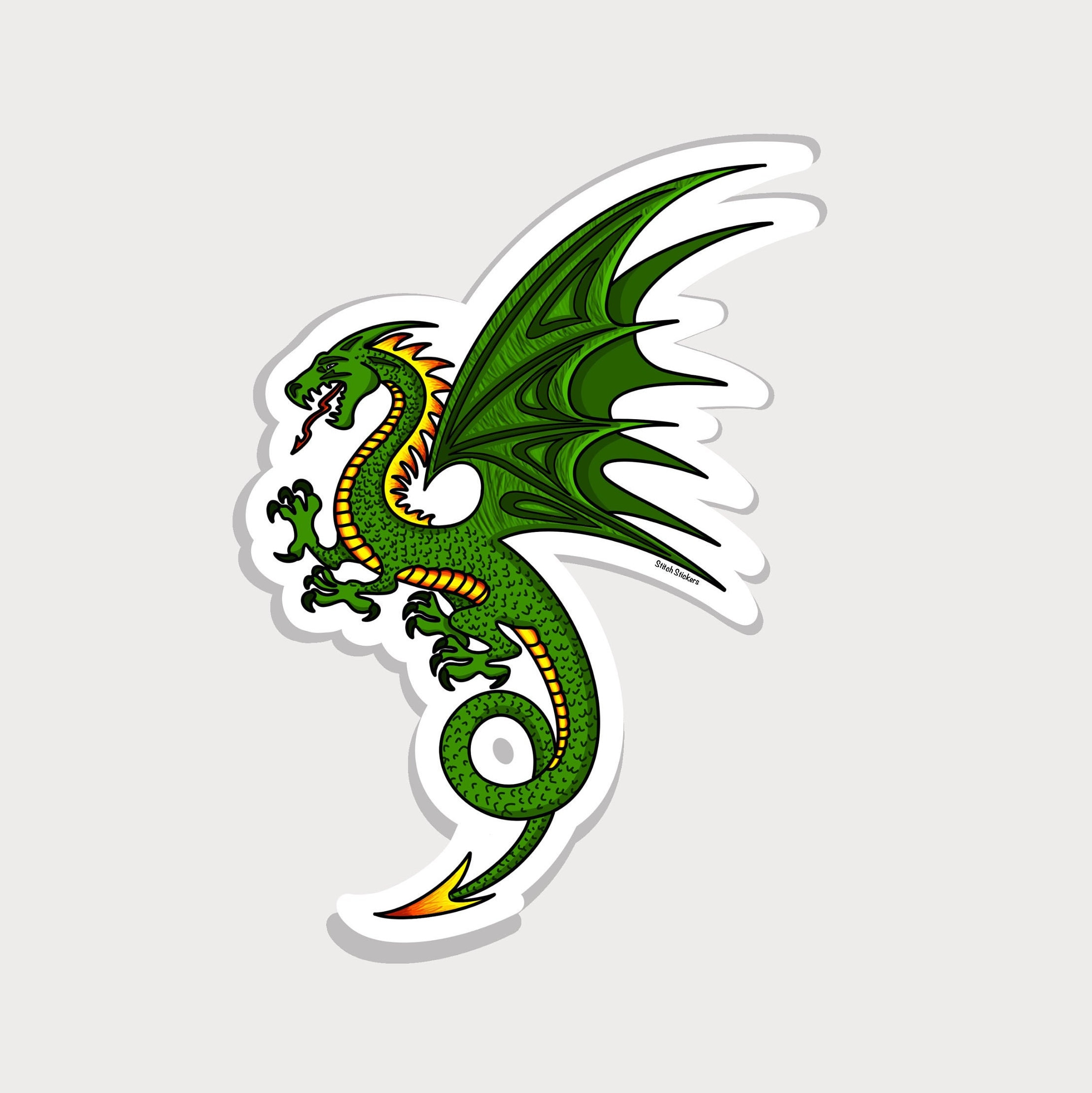 Dragon Sticker Dragon Decal Dragon Laptop Sticker Etsy