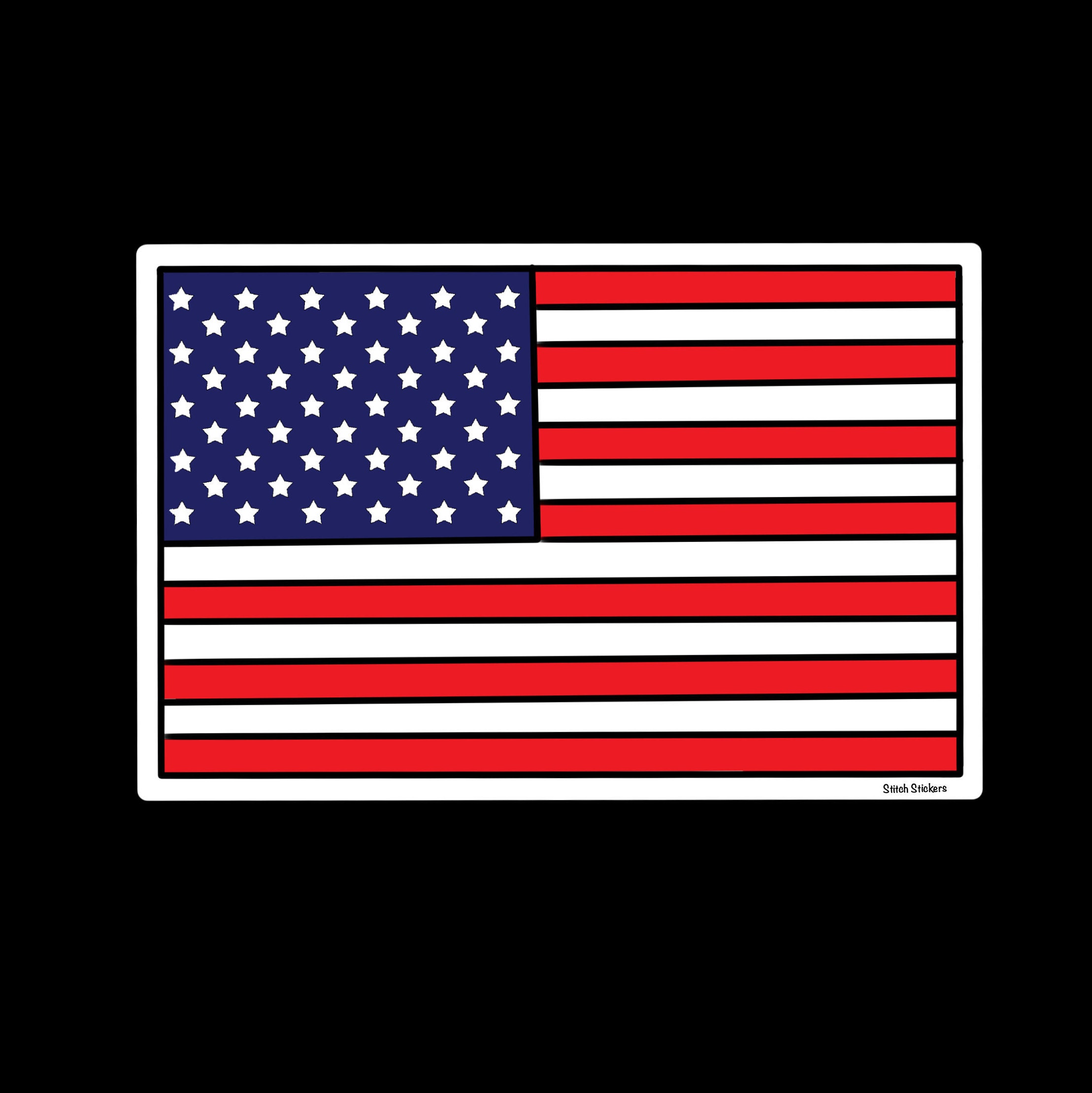 American Flag Sticker Vinyl Flag Sticker Vinyl Flag Decal Etsy