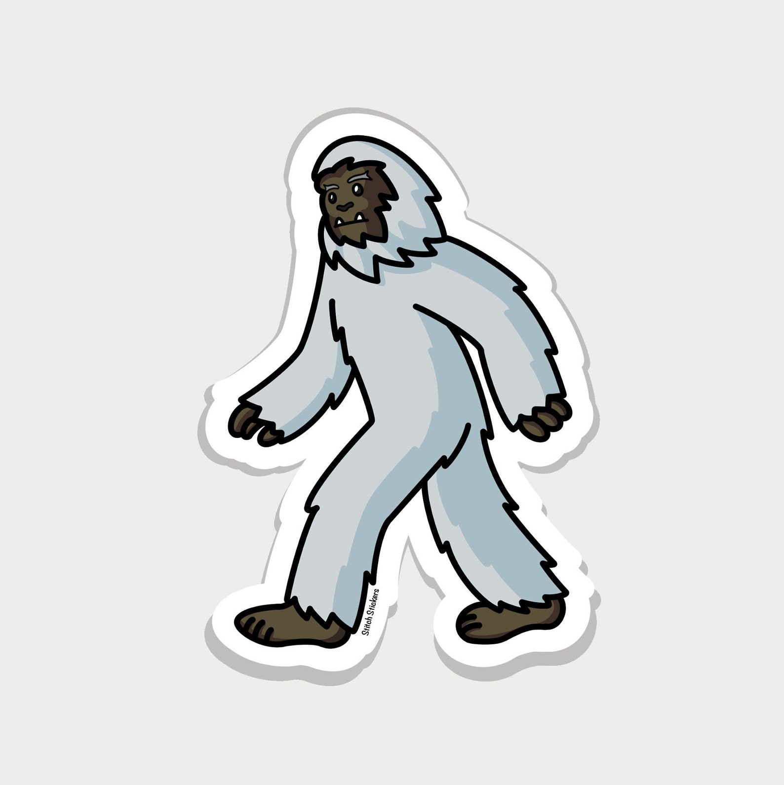 Yeti Sticker Yeti Laptop Sticker Mythical Creature Sticker Etsy