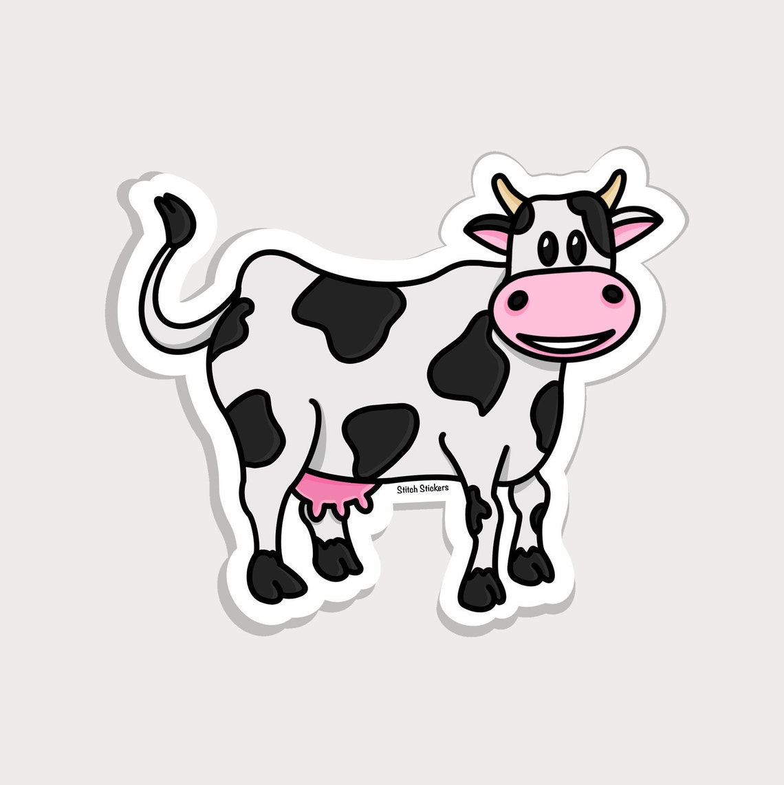 Cow Sticker Cow Laptop Decal Farm Animal Sticker Animal Etsy UK