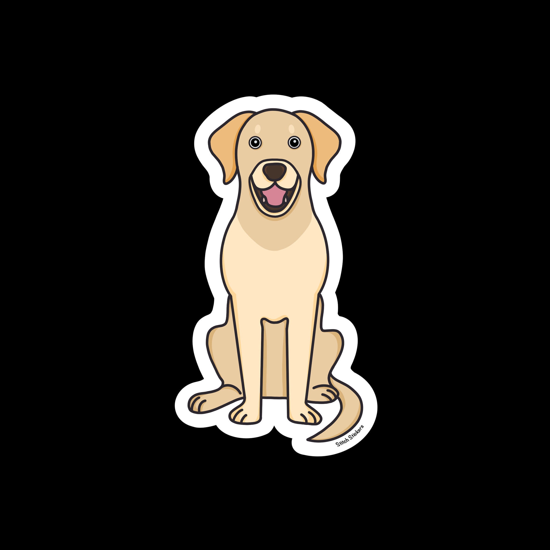 Labrador Retriever Sticker Lab Dog Sticker Yellow Lab Dog Etsy