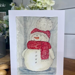 Tarjetas navideñas en acuarela