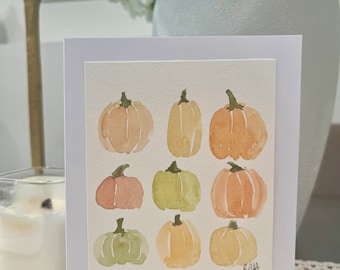 Carta acquerello dipinta a mano - zucca