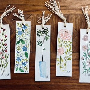 Hand Painted Watercolour Bookmarks