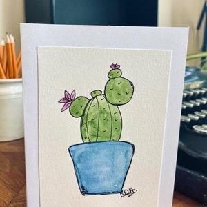 Tarjeta de acuarela pintada a mano