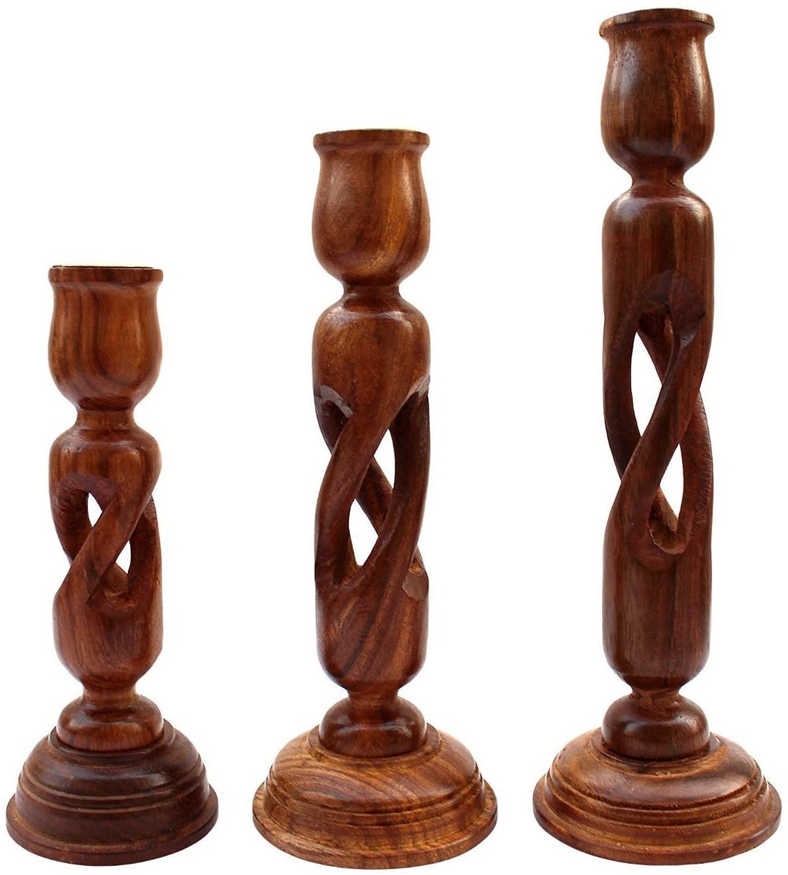 Candlestick holder set Beautiful Candle Stands Handmade Wooden Etsy