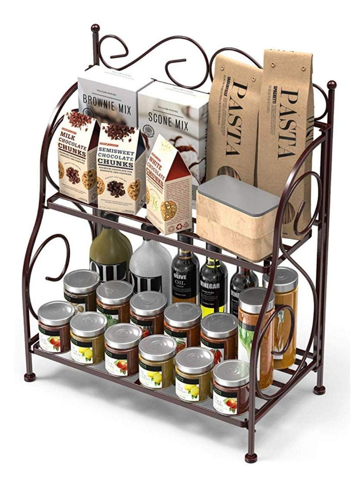 Iron Storage Rack Pure HANDMADE Large 2 tier Stand/Holder Etsy