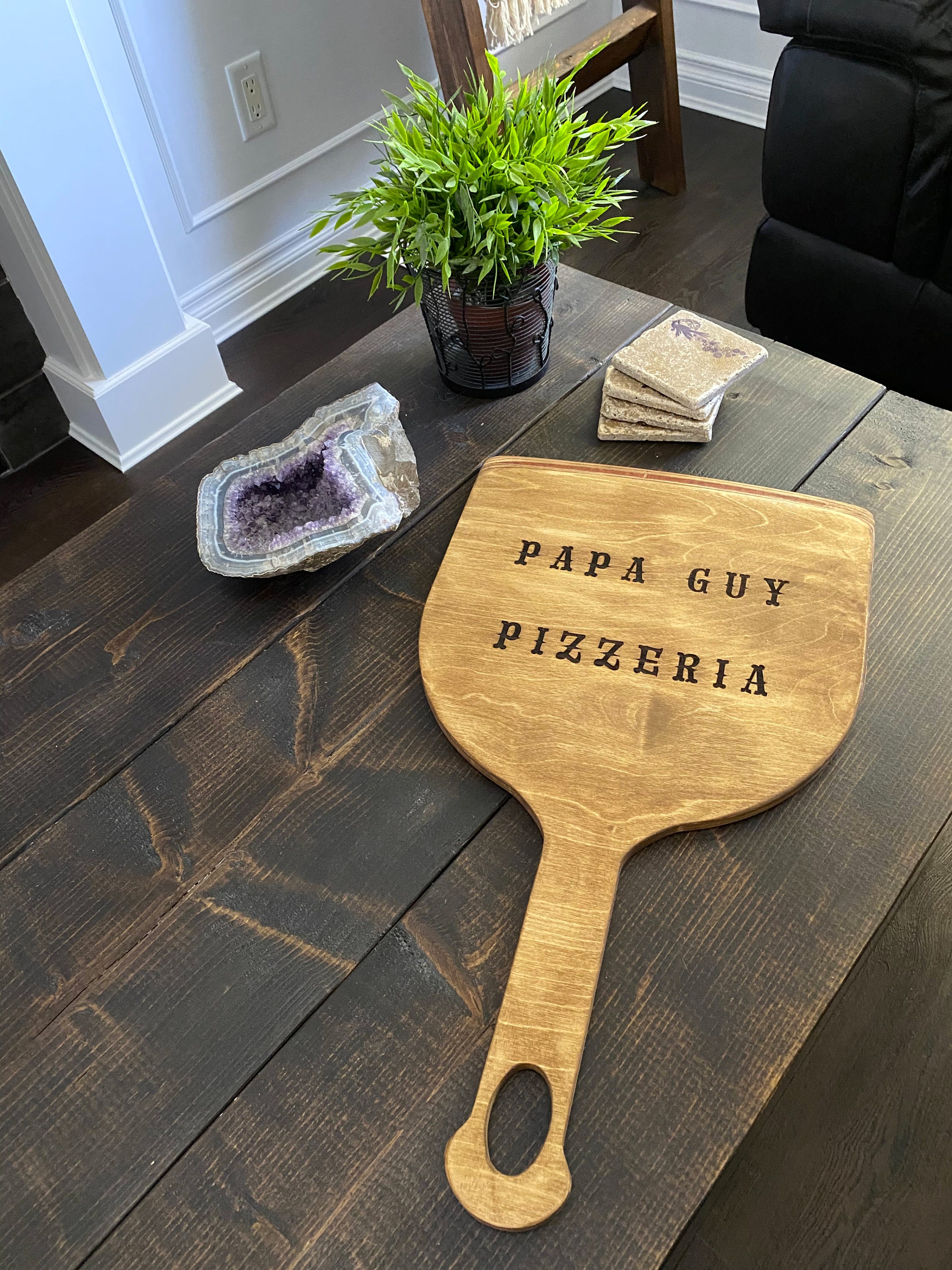 Personalized pizza paddle 13 diameter allnatural Etsy