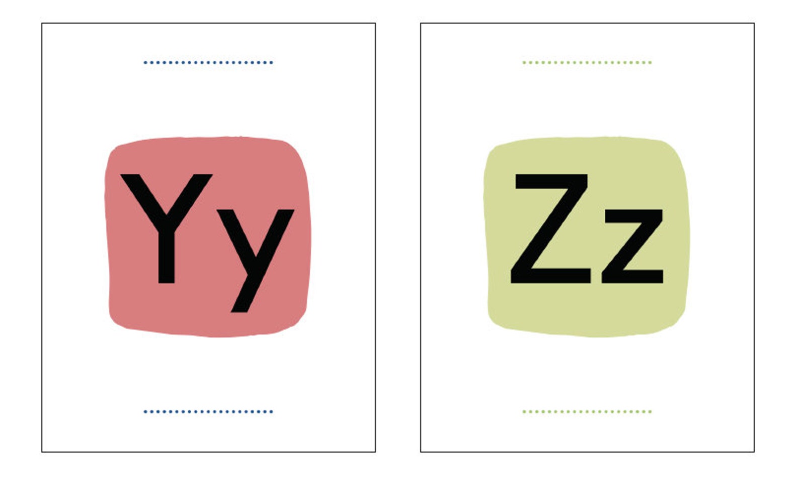 Letter Flashcards Printable - Etsy