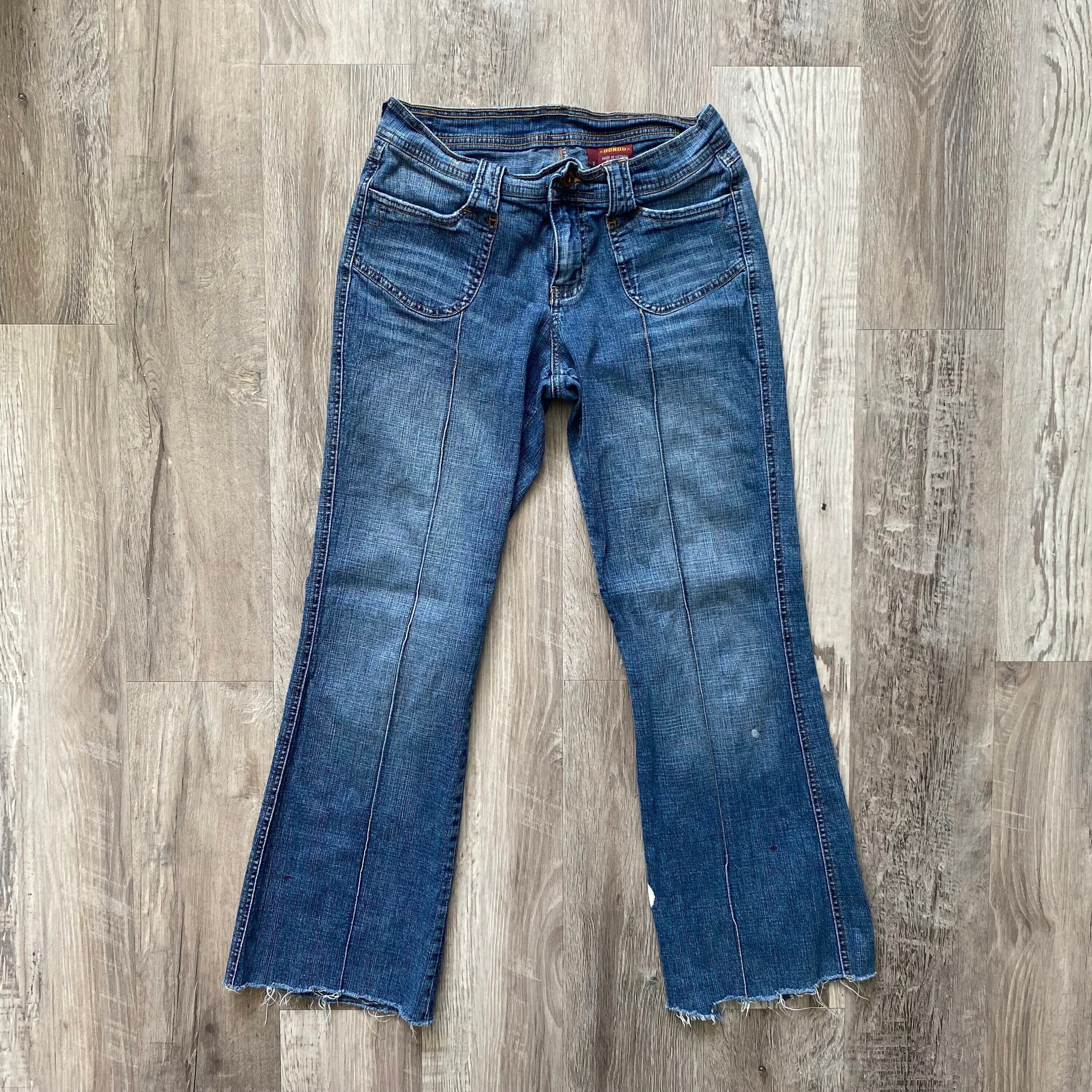 VTG Bongo Ankle Crop Flare Jeans | Etsy