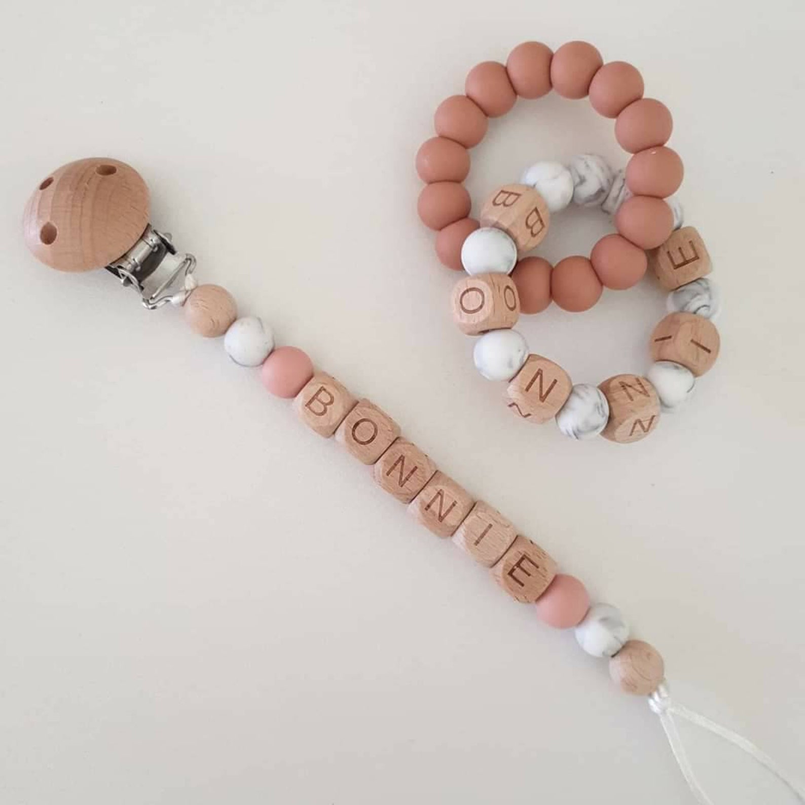 Personalised dummy clips Marble personalised dummy clips Etsy