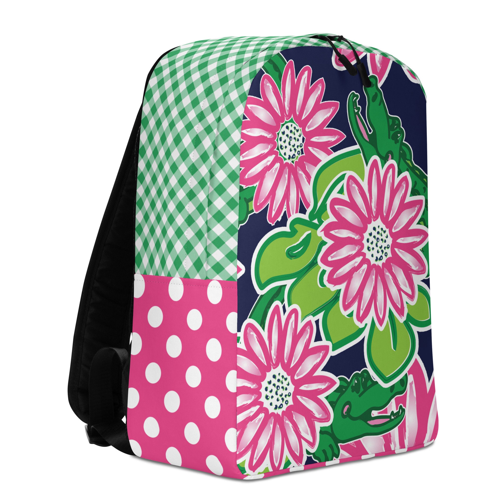 Preppy Back Pac Preppy Pink Green Navy Gator Sunflower Daisy Back Pack Minimalist ...