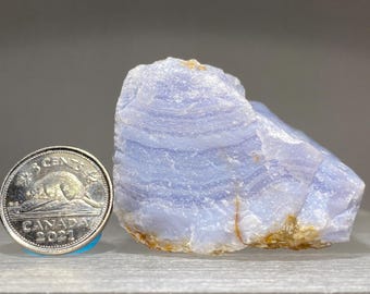 Natural + Raw | Small A-Grade Blue Laced Agate Crystal Cluster | Rough Clusters | Agate Crystal | Healing Mineral | Chakra | Energy | Brazil
