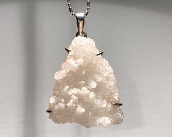 Natural AA-Grade Double-Terminated Rough Clear Quartz Crystal Pendant | Healing Jewelry